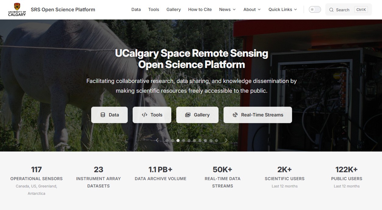 Real-time data streams globe visualization on the homepage